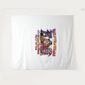 Pit Bull Halloween Thanksgiving Kerstklassieker Wandkleed (Voorkant (horizontaal))