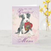 Pit Bull Heart Mam Kaart (Gele Bloem)