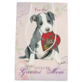Pit Bull Heart Mam Medium Cadeauzakje (Achterkant)