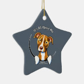 Pit Bull: Het draait allemaal om mij Keramisch Ornament (Rechts)