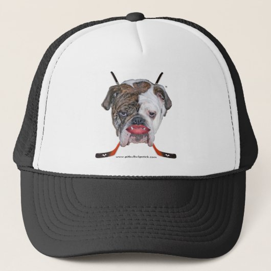 Pit Bull Hockey Moms Trucker Pet (Voorkant)