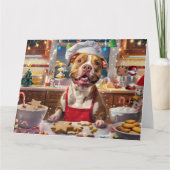 Pit Bull Holiday Baking: Feestelijke Kerst Kaart (Voorkant)