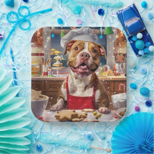 Pit Bull Holiday Baking: Feestelijke Kerst Papieren Bordje (Feest)