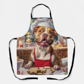 Pit Bull Holiday Baking: Feestelijke Kerst Schort (Voorkant)