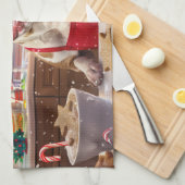 Pit Bull Holiday Baking: Feestelijke Kerst Theedoek (Quarter Fold)