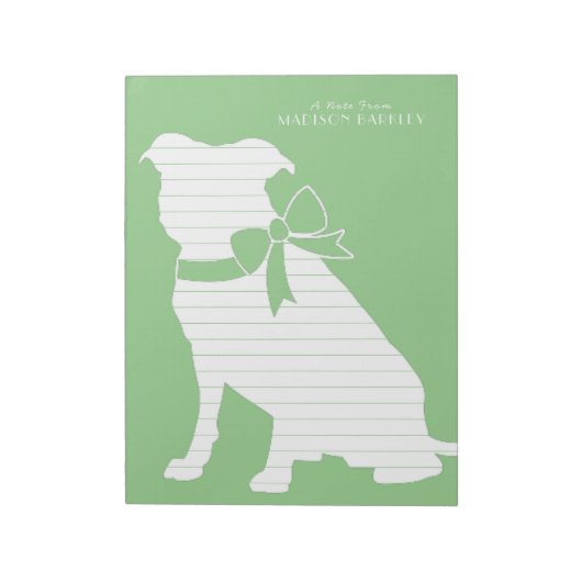 Pit Bull-hond Puppy Pitbull Notitieblok (Linkerzijde)