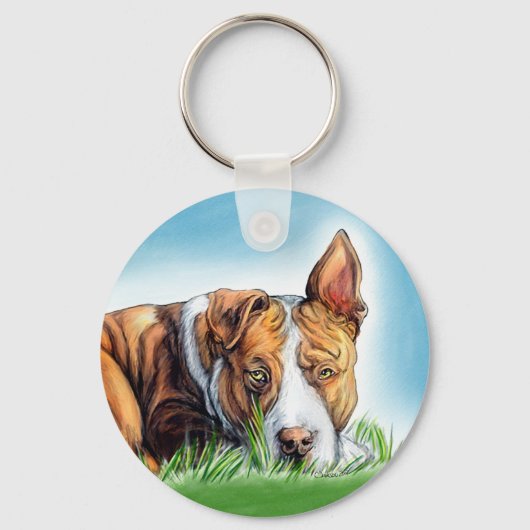 Pit Bull hoort je Sleutelhanger (Voorkant)