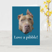 Pit Bull houdt van een Pibble Kaart (Gele Bloem)