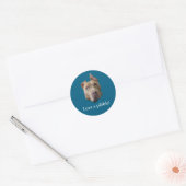 Pit Bull houdt van een Pibble Ronde Sticker (Envelop)