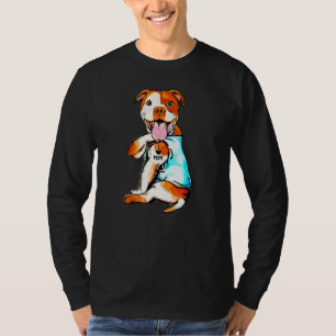 Pit Bull I Love Mam Tattoo Moederdag T-shirt
