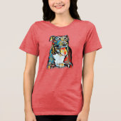 Pit Bull in Colors Tri-Blend Shirt (Voorkant)