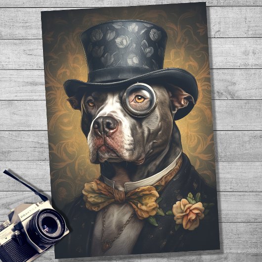 Pit Bull in pak en Pet 3 Decoupage papier