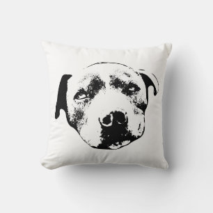 Pit Bull inktlijn kunst Kussen
