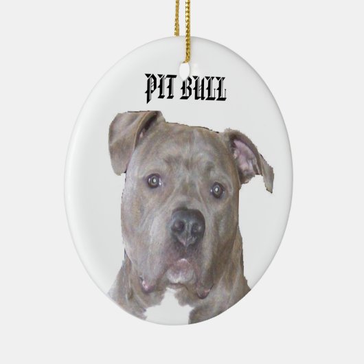 PIT BULL KERAMISCH ORNAMENT (Rechts)