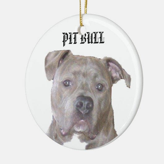 PIT BULL KERAMISCH ORNAMENT (Links)
