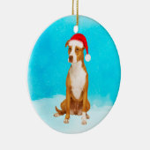 Pit Bull Kerst Ronde Ornament (Rechts)