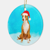 Pit Bull Kerst Ronde Ornament (Links)