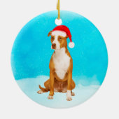 Pit Bull Kerst Ronde Ornament (Achterkant)