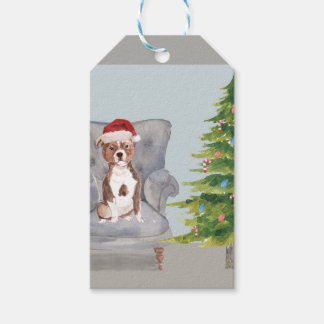 Pit Bull-kerstcadeautags Cadeaulabel