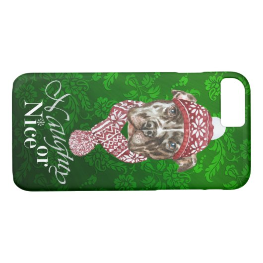 Pit Bull-kerstdraagtas met iPhone Case-Mate iPhone Case (Achterkant (Horizontaal))
