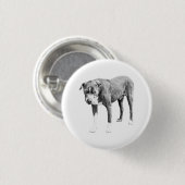 Pit Bull-knop met schaduw Ronde Button 3,2 Cm (Voorkant /achterkant)