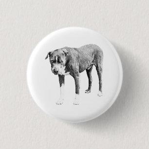Pit Bull-knop met schaduw Ronde Button 3,2 Cm