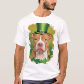 Pit Bull Leprechaun St Patricks Day Dog Pet Owner T-shirt (Voorkant)