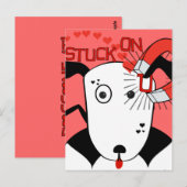 Pit Bull Liefde  Petey de Bull Terrier... Briefkaart (Voorkant / Achterkant)