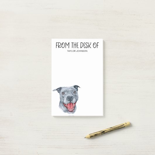 Pit Bull liefhebber Post-it® Notes (Op bureau)