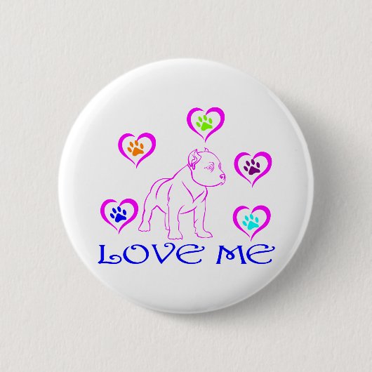 PIT BULL LOS VAN ME RONDE BUTTON 5,7 CM (Voorkant)