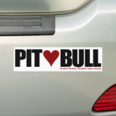Pit Bull Love Bumpersticker (Op auto)