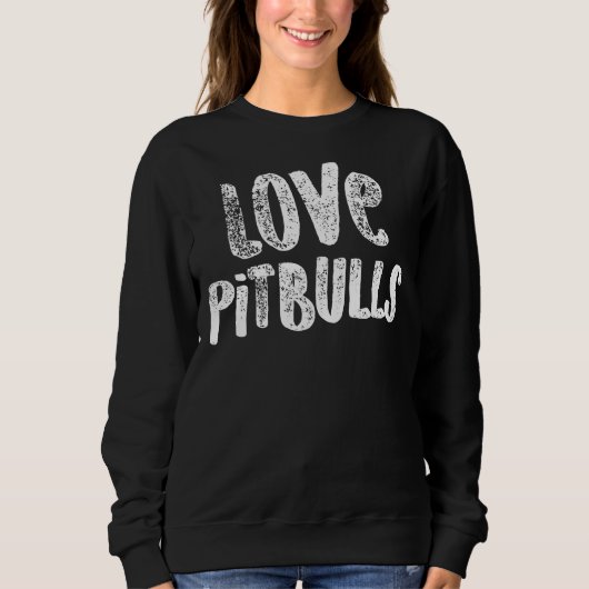 Pit Bull Love Pitbulls White American Bully Light Trui (Voorkant)