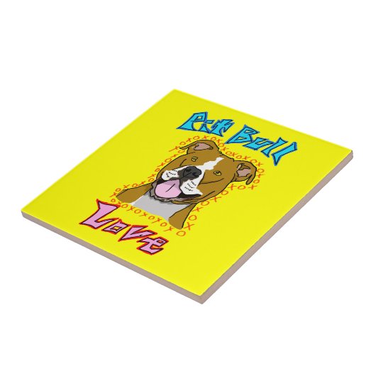 Pit Bull Love Tegeltje (Zijkant)