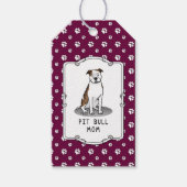 Pit Bull Ma (lt brindle white 3) Dog mama Cadeaulabel (Voorkant)