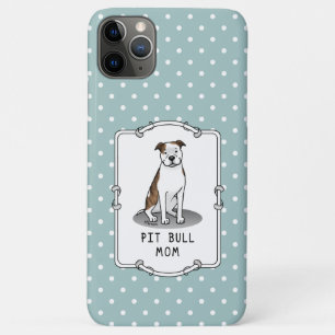 Pit Bull Ma (lt brindle white 3) Dog mama Case-Mate iPhone Case