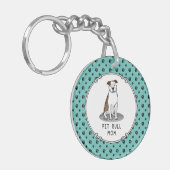 Pit Bull Ma (lt brindle white 3) Dog mama Sleutelhanger (Voorkant Links)