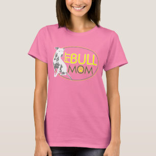 Pit Bull Mam - Geel en Grijs T-shirt