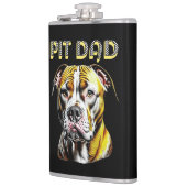 Pit Bull Mam | Gepersonaliseerd Hondenliefhebber Heupfles (Links)