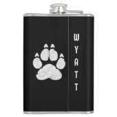 Pit Bull Mam | Gepersonaliseerd Hondenliefhebber Heupfles (Achterkant)