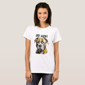 Pit Bull Mam | HONDENLIEFHEBBER T-shirt (Voorkant volledig)