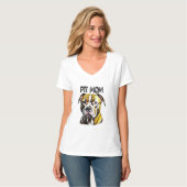 Pit Bull Mam | HONDENLIEFHEBBER T-shirt (Voorkant volledig)