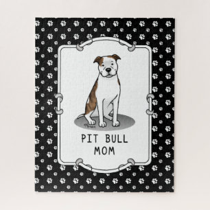 Pit Bull Mam (lt brindle white 3) Legpuzzel