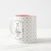 Pit Bull Mam (lt brindle white 3) Tweekleurige Koffiemok (Voorkant links)