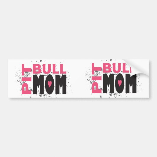 Pit Bull mama Bumpersticker (Voorkant)