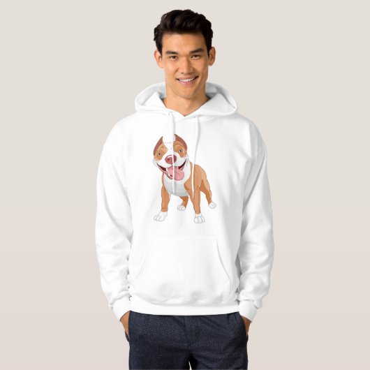 Pit Bull Mannen Hoodie (Voorkant volledig)