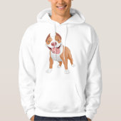 Pit Bull Mannen Hoodie (Voorkant)