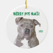 PIT BULL MERRY PIT-MAS KERAMISCH ORNAMENT (Achterkant)