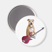 Pit Bull met gitaar Magneet (Voorkant / Achterkant)