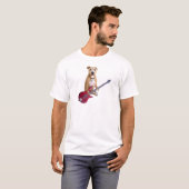 Pit Bull met gitaar T-shirt (Voorkant volledig)