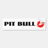Pit Bull met Lipstick - HET ORIGINELE Bumpersticker (Voorkant)